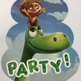 Hodný dinosaurus pozvánky na party 6ks